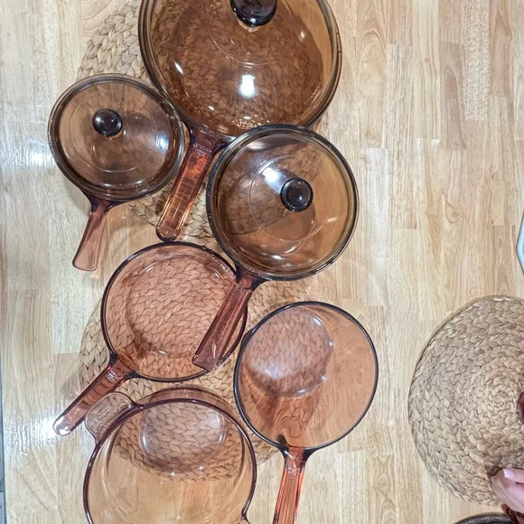 Vntg Vision by Corningware pots and pans